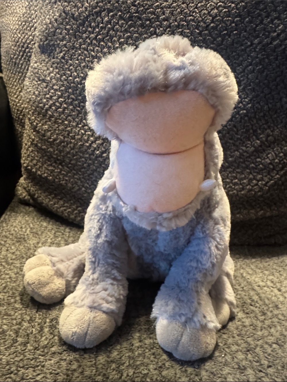 Plush Gray Small Pet Plush Toy - Soft Cuddly Buddy